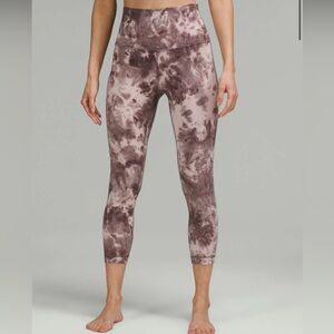 Lululemon Align High-Rise Crop Leggings 23" Size 6 in Grey and Mink Berry Lunar